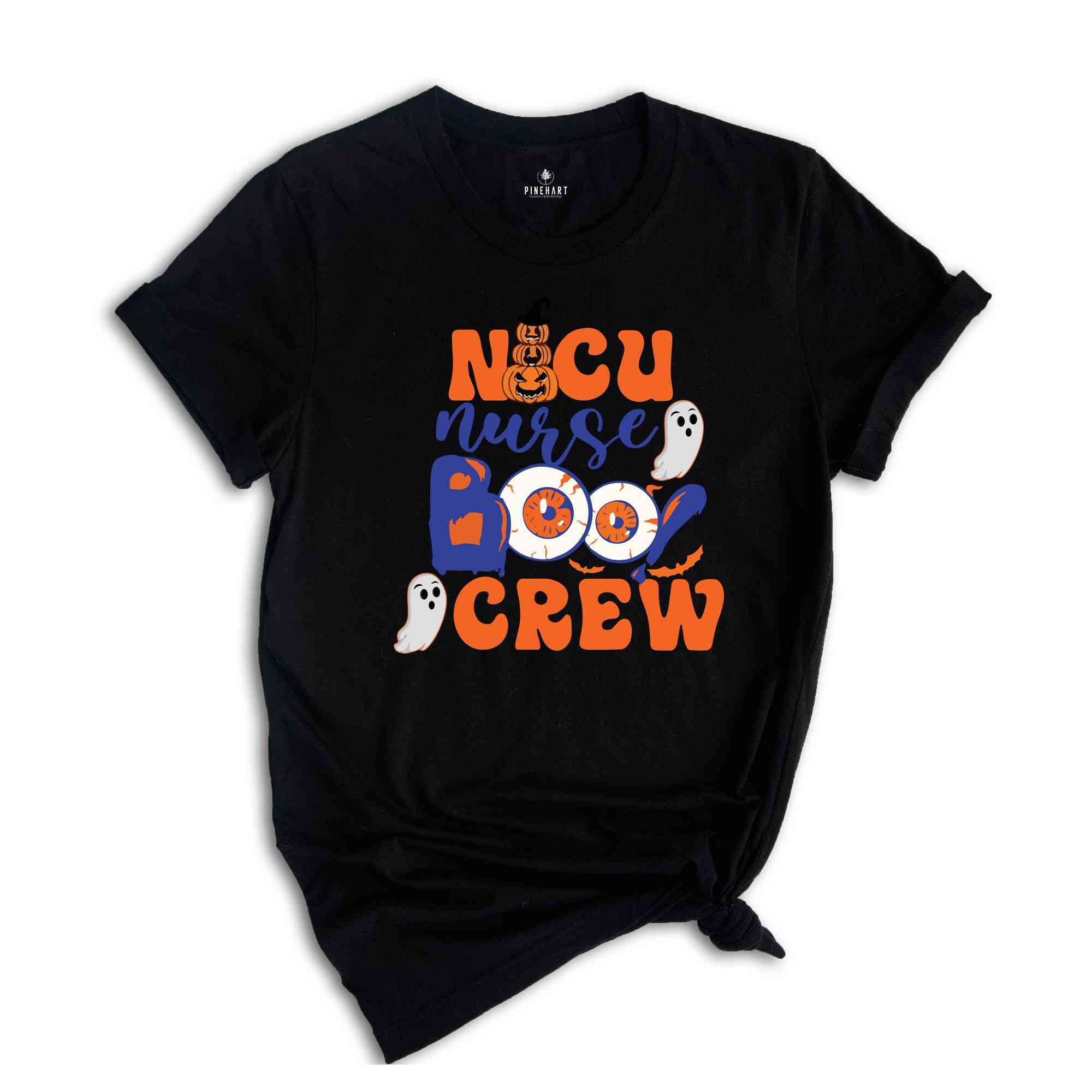 Spooky Neonatal Intensive Care Unit Nurse Gifts For Halloween, NICU Boo Crew Shirt, Halloween NICU Nurse Shirt