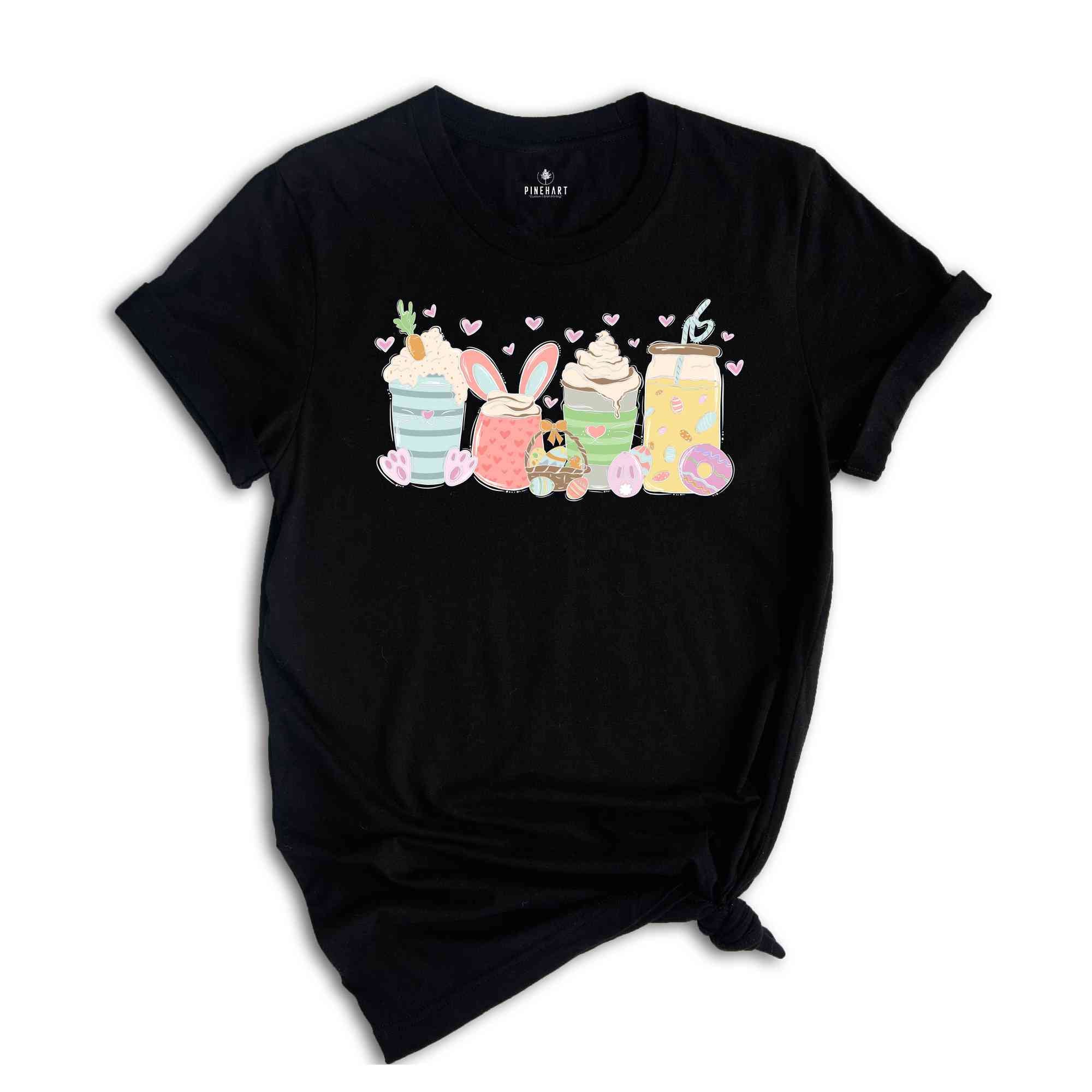 Cute Easter Coffe Cups Shirt, Easter Bunny Shirt, Easter Coffee Shirt, Coffee Lover Shirt, Happy Easter Shirt, Bunny Lover Shirt