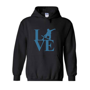 Live Snowboard Hoodie, Mountain Snowboarding Hoodie, Winter Sports Hoodie, Snowboarding Gift