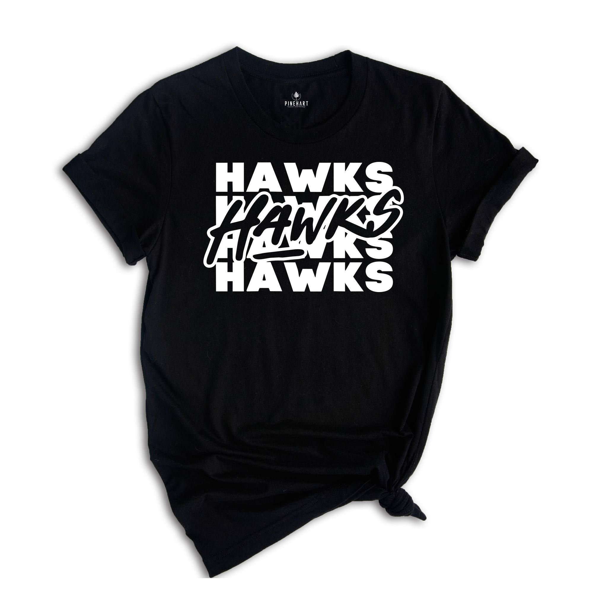 Team Mascot T-Shirt, Hawks Team Shirt, Hawks Football Tee, Hawks Fan Gift, Hawks School Gift, Hawks School Spirit, Hawks Basketball Shirt