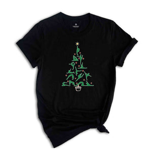 Christmas Yoga Tree Shirt, Christmas Shirt, Christmas Gift, Christmas Costume, Yoga Tree, Xmas Gift, Yoga Shirt