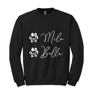 Custom Dog Mama Sweater With Dog Names On Sleeve, Dog Mama Sweatshirt, Personalized Dog Mama Sweater, Custom Dog Names