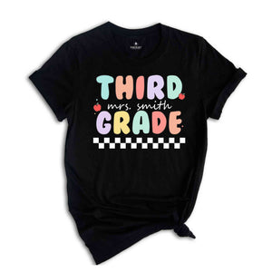 Third Grade Teacher Shirt, Custom Teacher Shirt, 3rd Grade Shirt, Back to School, Teacher Appreciation, Custom Teacher Shirt