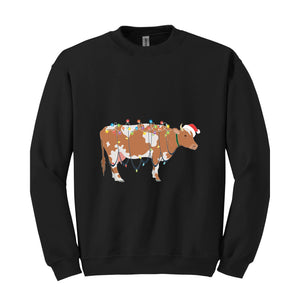 Christmas Cow Sweatshirt, Country Sweatshirt, Country Xmas Sweatshirt, Farm Christmas Sweatshirt, Cow Lover Sweatshirt, Christmas Gift