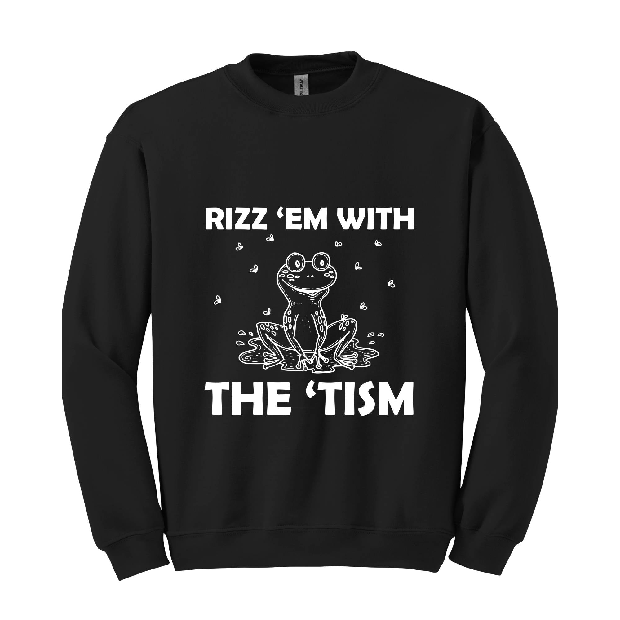 Rizz Em With The Tism Sweatshirt, Funny Frog Sweatshirt, Silly Frog Sweatshirt, Depression Sweatshirt, Funny Autism Sweatshirt