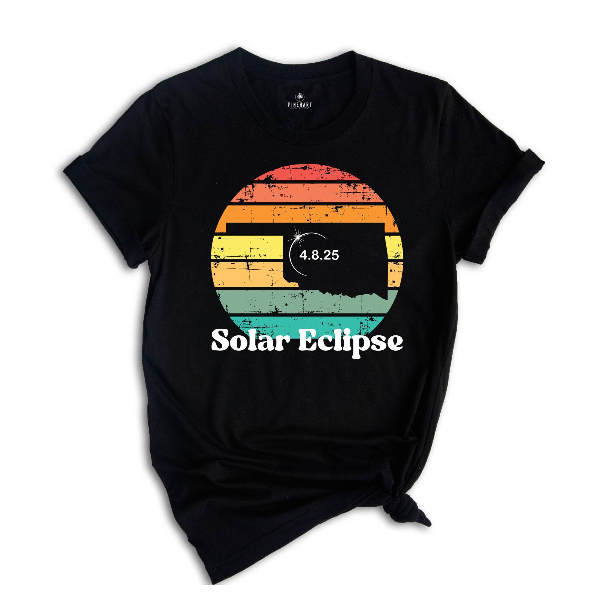 Oklahoma Solar Eclipse T-Shirt, April 8 2025 Solar Eclipse, Total Solar Eclipse Apparel, Solar Eclipse Shirt