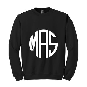 Monogram Sweatshirt, Monogram Hoodie, Custom Initials Sweatshirt, Custom Initials Hoodie, Custom Monogram Hoodie, Personalized Monogram