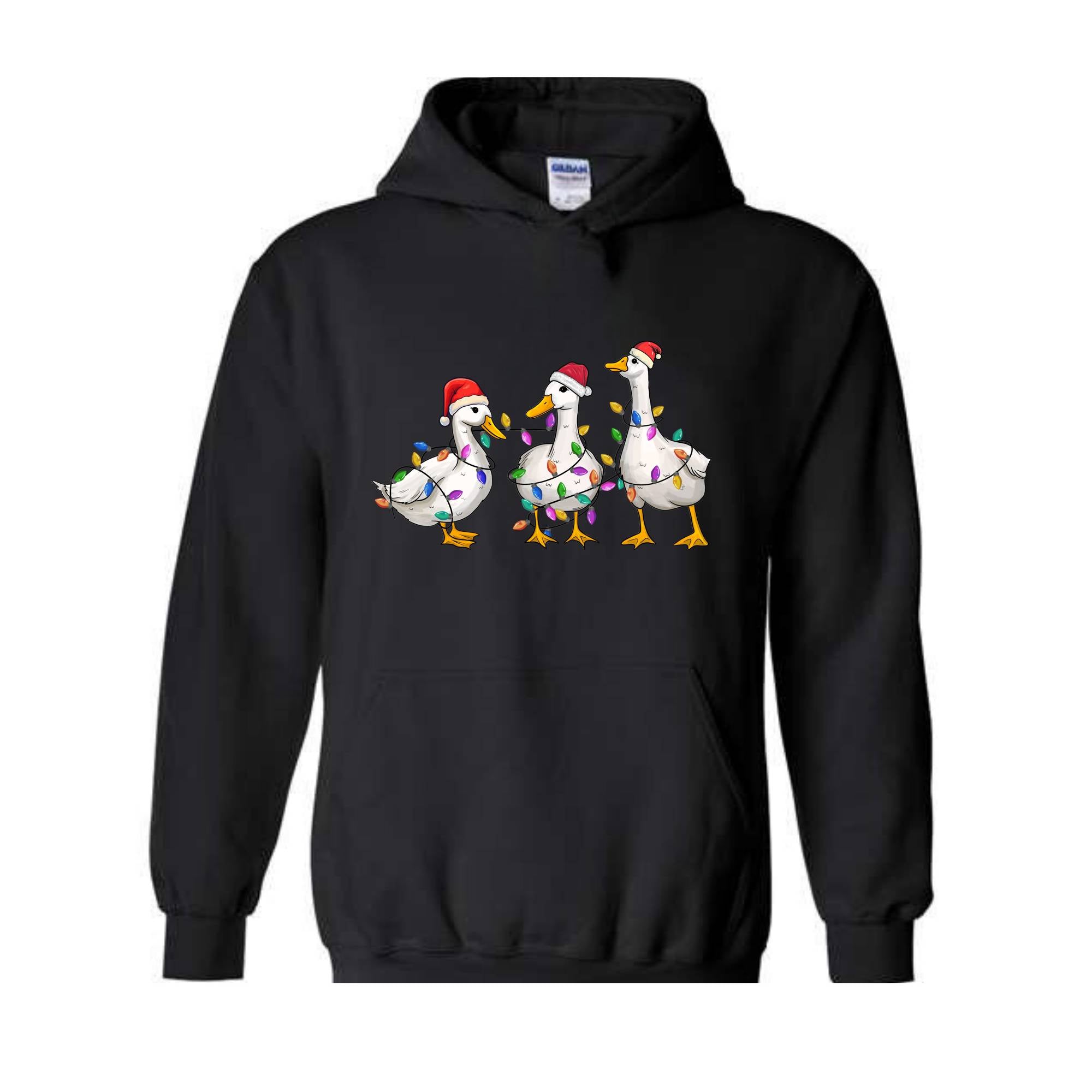 Duck Christmas Hoodie, Funny Animals Christmas, Farm Lover Gift, Funny Christmas Hoodie, Christmas Goose Hoodie