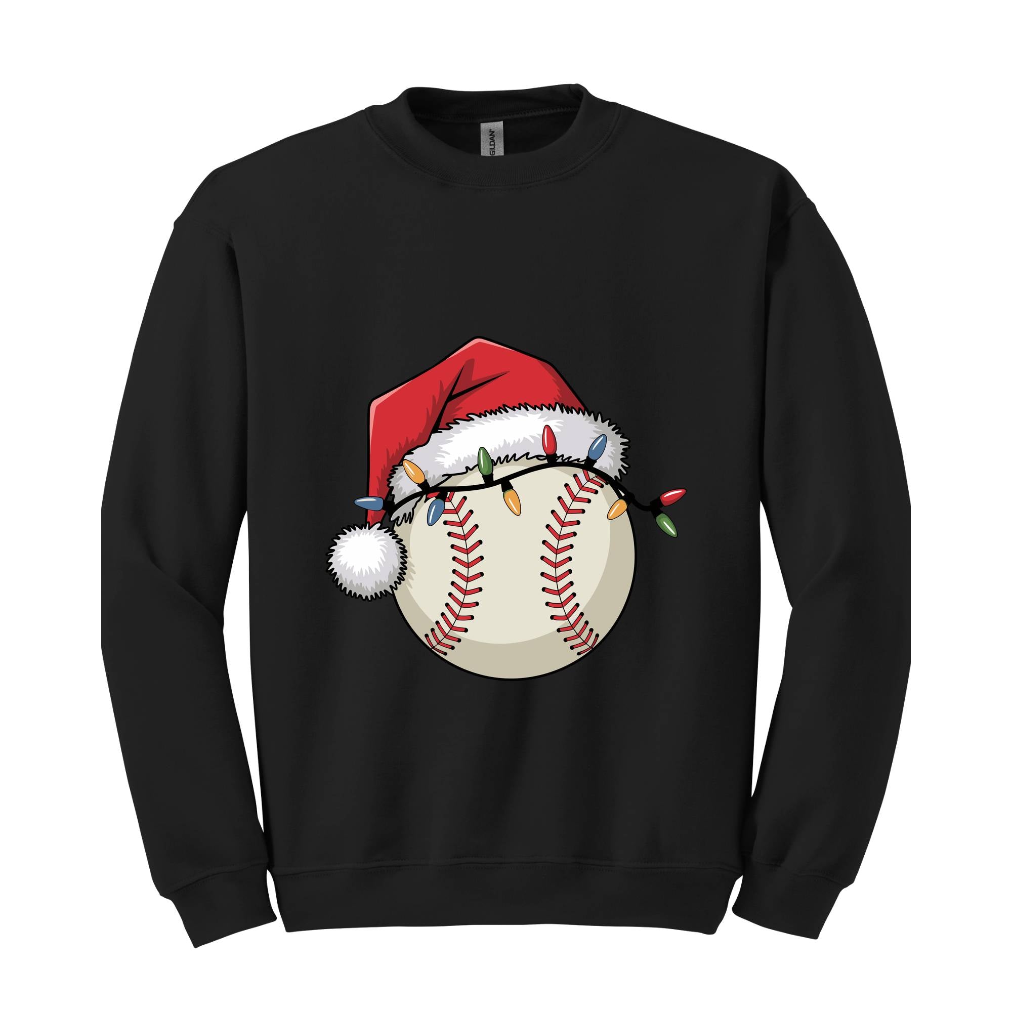 Christmas Baseball Sweatshirt, Santa Sports Sweater, Baseball Lover Sweat, Christmas Sport Shirt