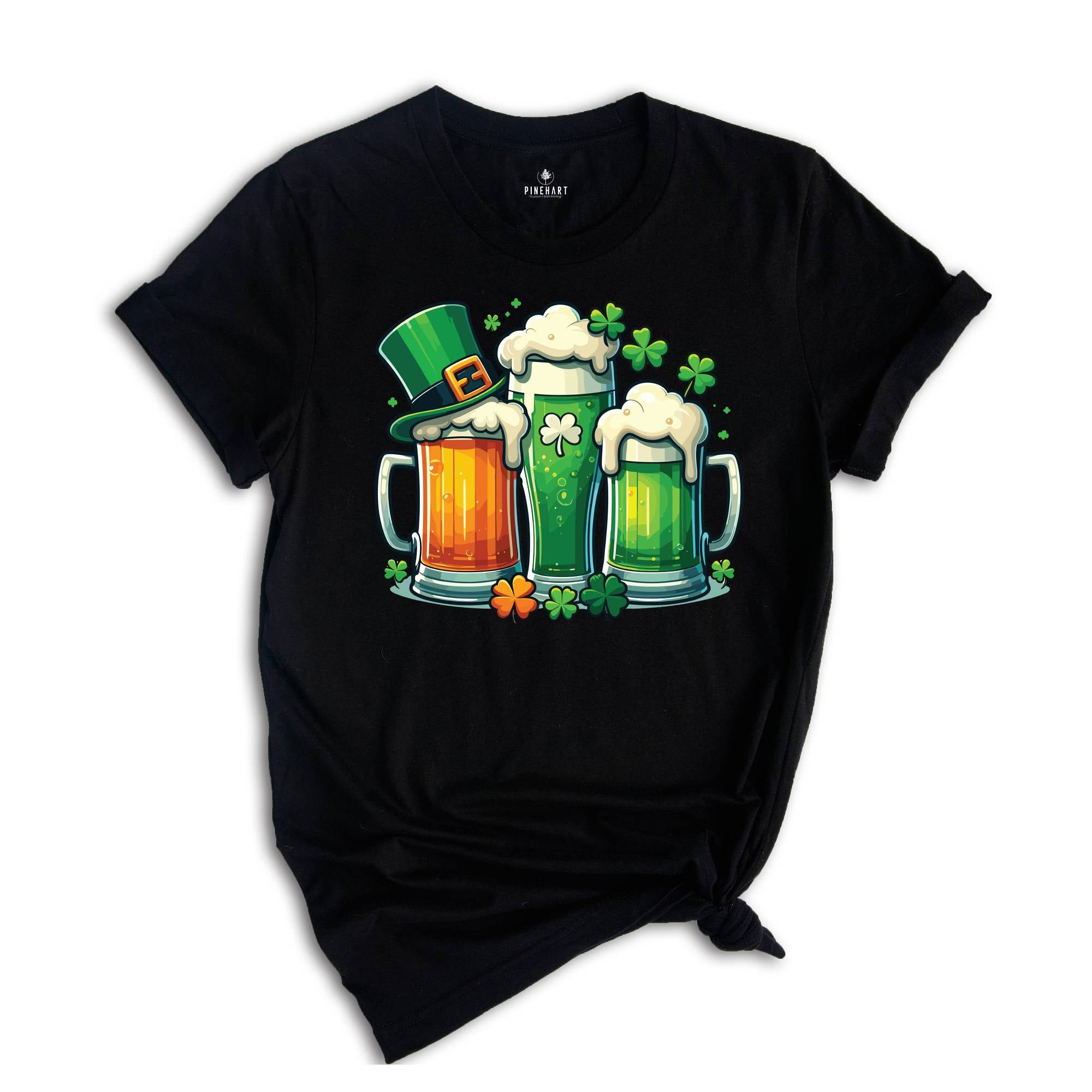 Irish Beer St. Patrick's Day Shirt, Paddy's Day Drinking Shirt, Shamrock Shirt, Ireland Flag Shirt, Beer Lover Shirt, Shamrock Beer Shirt