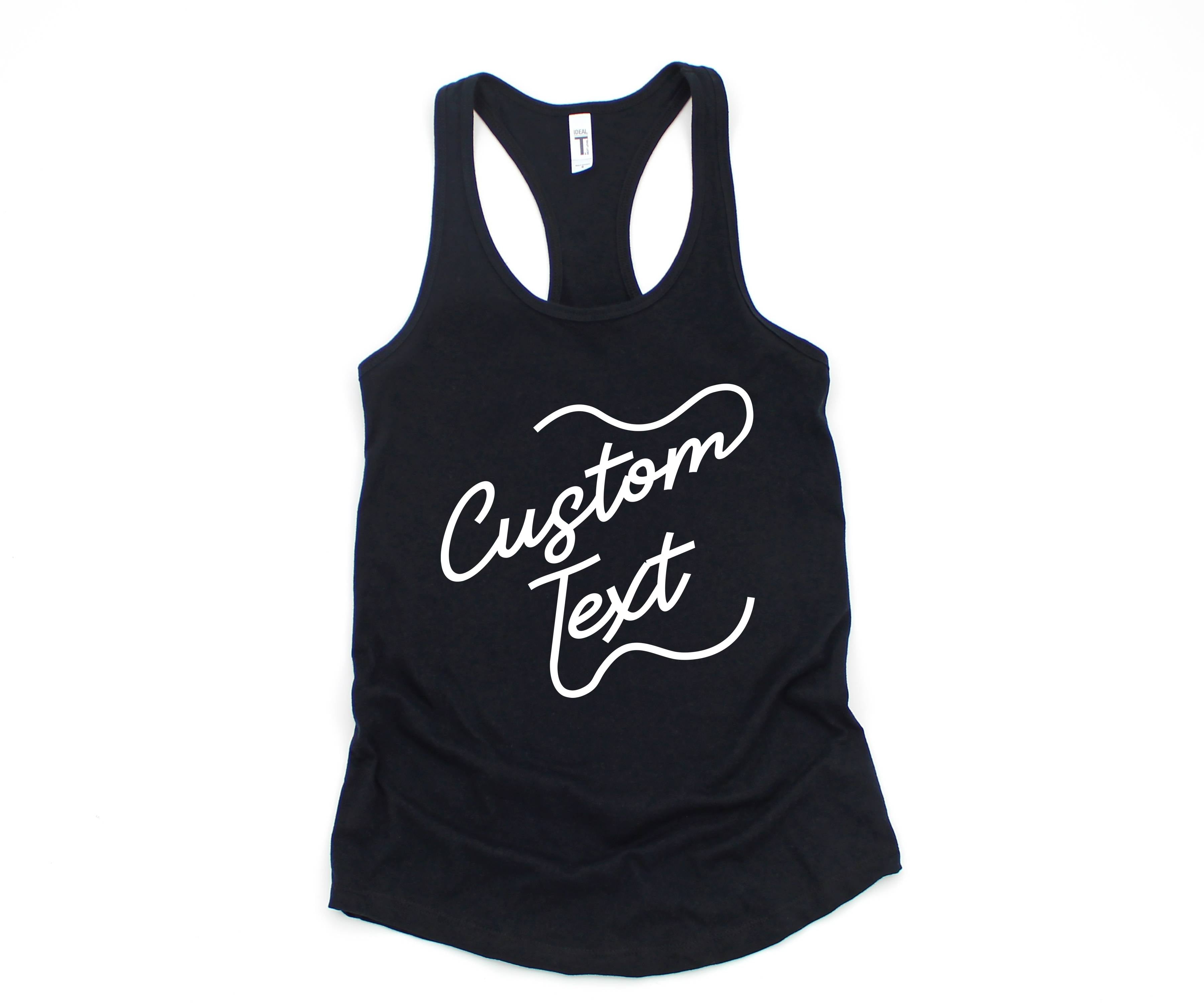 Custom Text Tank, Custom Bride Tank, Your Text Woman Tank, Custom Fitness Tank, Women Custom Workout Tank, Custom Workout Tank Top