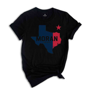 Nathaniel Moran for Texas 2024 Congressional Elections Campaign T-Shirt, Nathaniel Moran for Congress 2024 November Elections Tee