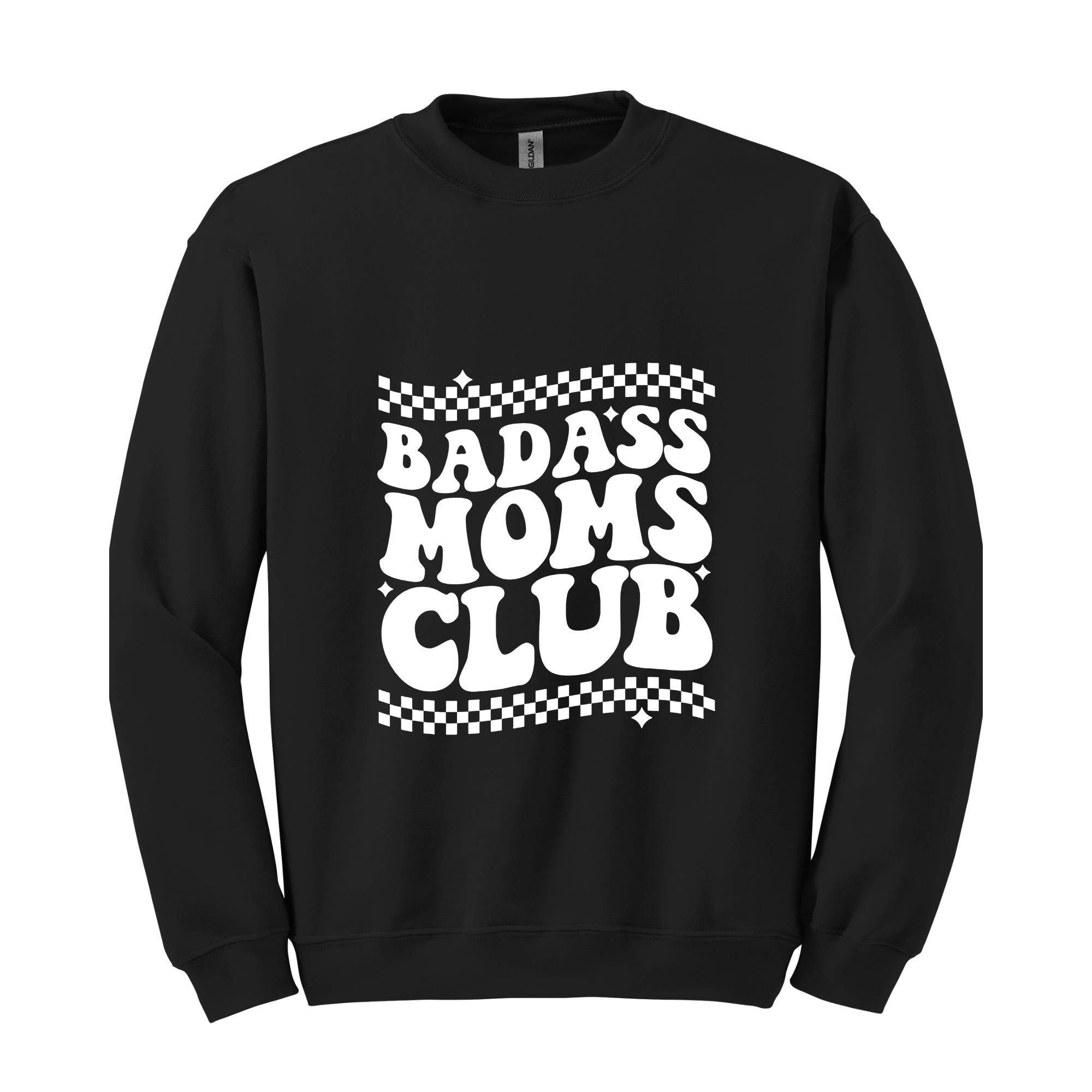 Badass Moms Club Sweat, Rock Moms Sweatshirt, Cool Moms Squad Shirt, Gothic Style Sweater, Rock n Roll Mama Pullover, Gift For Mom