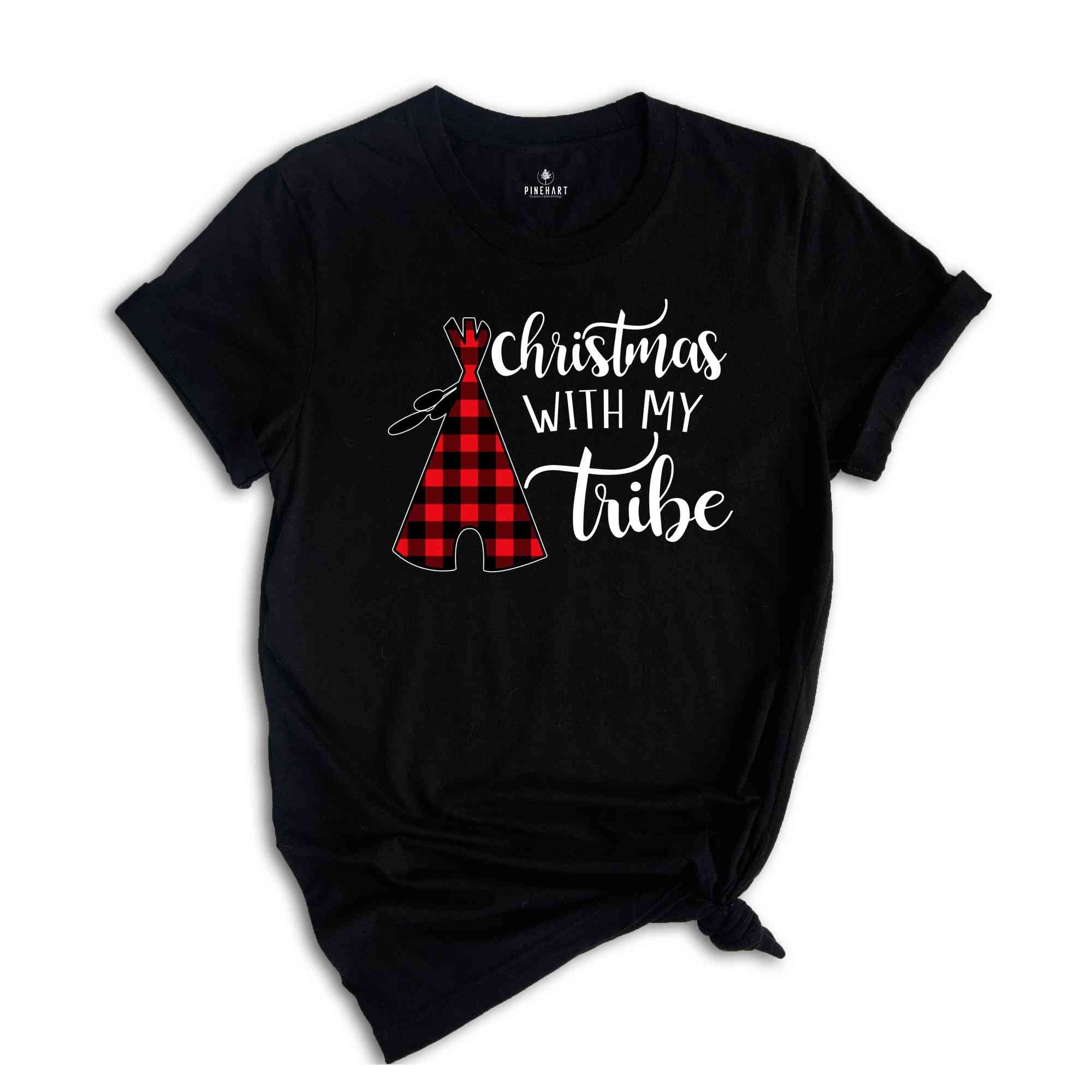 Christmas With My Tribe Shirt, 2025 Christmas T-Shirt, Family Christmas Shirt, Couple Christmas Shirt, Holiday Shirt