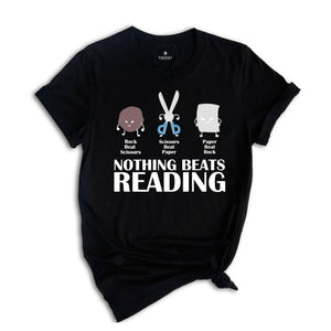 Rock Paper Scissor Reading Shirt, Book tshirt, Reading Teacher T-shirt, Bookworm Shirt, Teacher Tee, Book Lover Gift