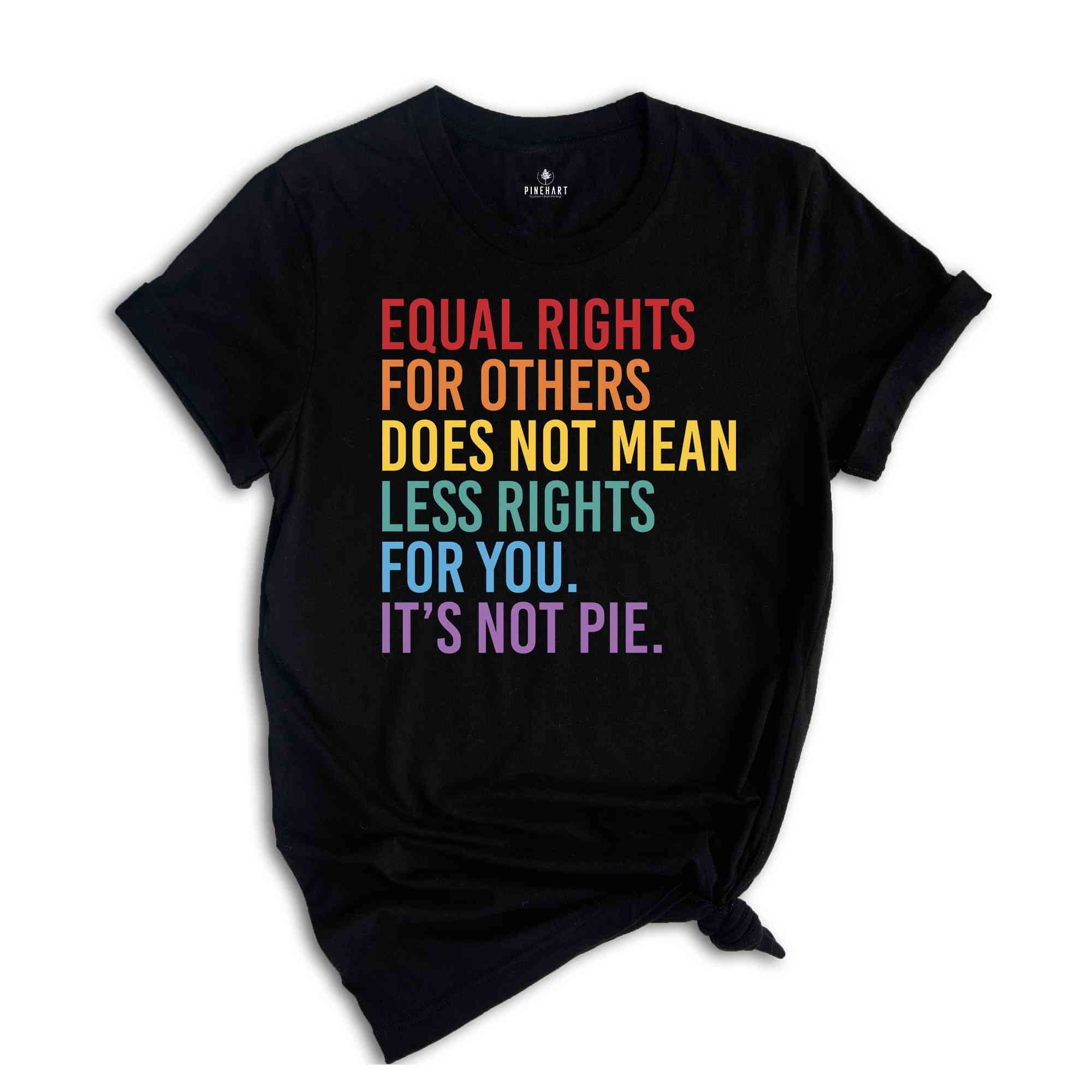 Equal Rights For Others Does Not Mean Less Rights For You It's Not Pie Shirt, LGBTQ Shirt, Love Is Love Shirt, Equal Rights Shirt