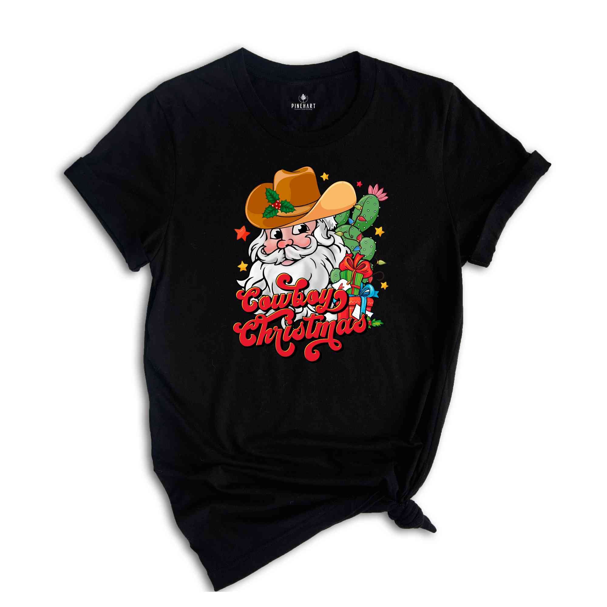 Christmas Cowboy Shirt, Funny Christmas Shirt, Cowboy Shirt, Santa Shirt, Christmas Gift, Cute Christmas Shirt, Christmas Party Shirt