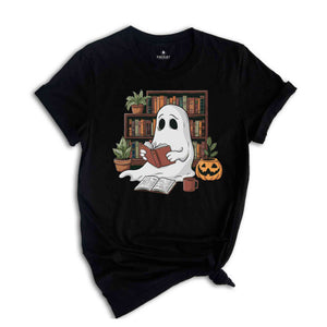 Bookish Ghost Shirt, Spooky Library Shirt, Book Lover Shirt, Reading Shirt, Funny Pumpkin Shirt, Librarian Appreciation Gift