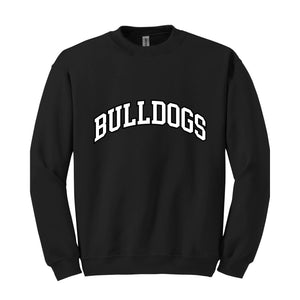 Team Mascot Sweatshirt, Bulldogs Team Sweatshirt, Bulldogs Football Sweatshirt, Bulldogs Fan Sweatshirt, Bulldogs School Sweatshirt