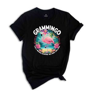 Grammingo Grandma Shirt, Grandma Gift, Grandma Shirt, Flamingo Grammingo Like A Normal Grandma Only More Awesome TShirt