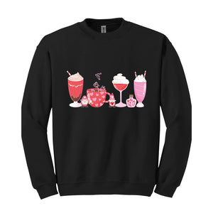 Valentines Coffee Sweatshirt, Valentines Day Sweatshirt, Valentine's Gift, Love and Coffee Sweatshirt, Valentines Sweater