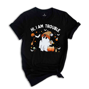 Wherever I Go Trouble Follows T-Shirt, Matching Halloween Shirts, Spooky Season Tee, Retro Funny Couple Halloween Gifts