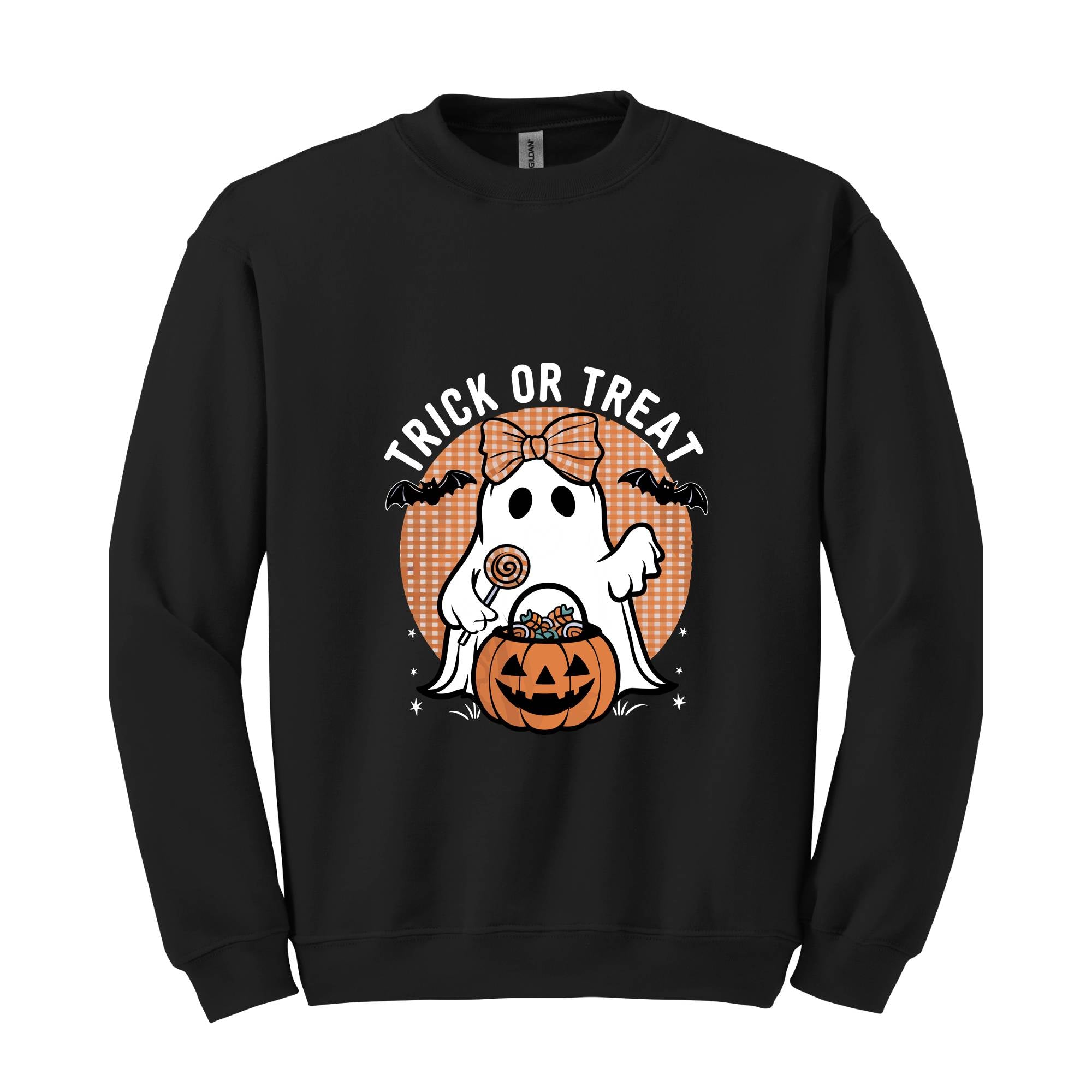 Trick Or Treat Sweatshirt, Retro Halloween Shirt, Halloween Gift, Ghost Sweatshirt, Halloween Costume, Fall Sweater, Spooky Season Tee