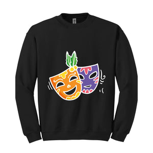 Mardi Gras Carnival Hoodie, Mardi Gras Sweatshirt, Mardi Gras Carnival Sweatshirt, Fat Tuesday Hoodie, Carnival Costume, Mardi Gras Apparel