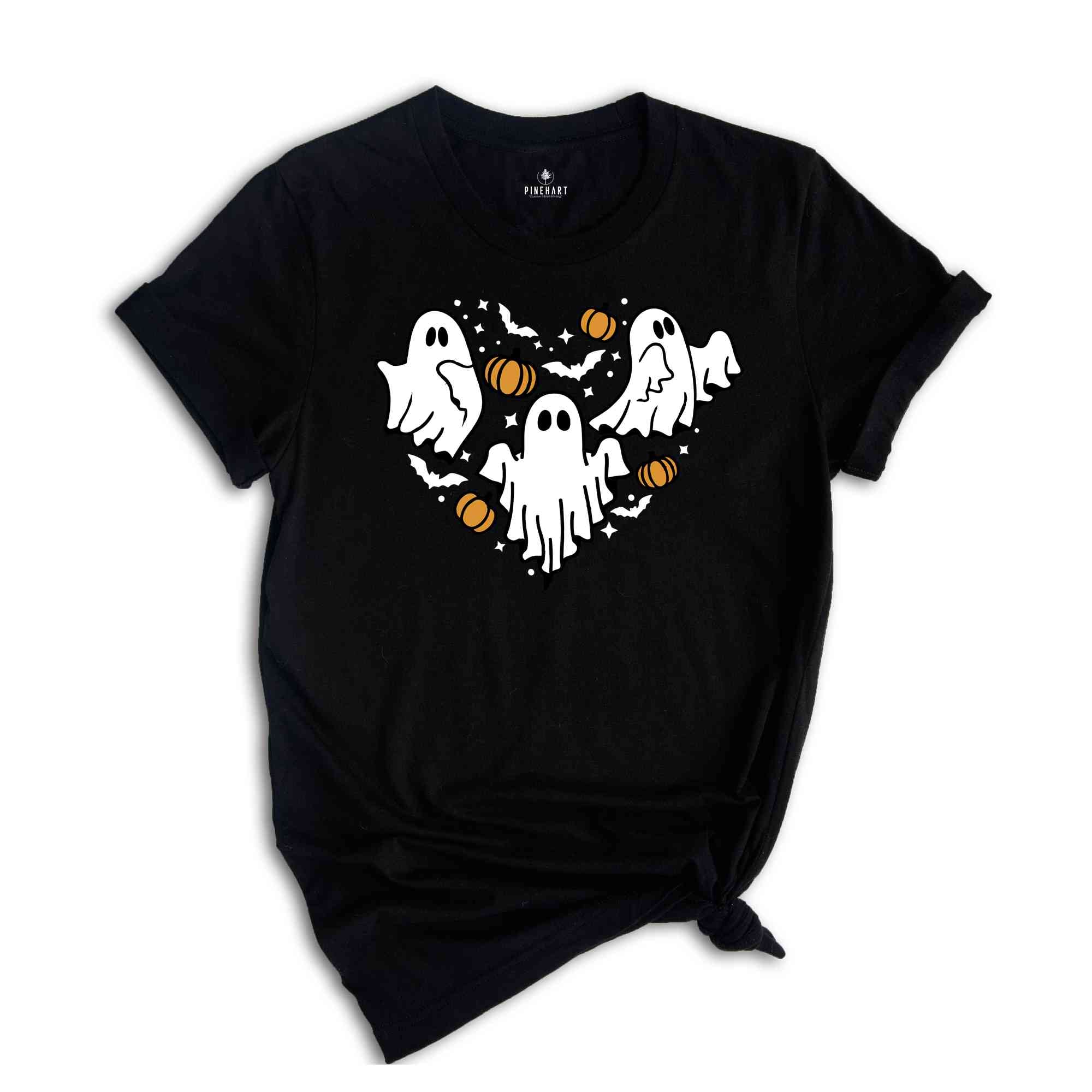 Ghost Heart Shirt, Spooky Season Shirt, Halloween Shirt, Scary Ghost Shirt, Cute Halloween Shirt, Boo Shirt, Funny Halloween Shirt