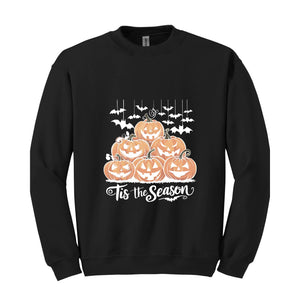 Tis The Season Halloween Sweatshirt, Halloween Sweatshirt,Spooky Season Sweatshirt, Hocus Pocus, Halloween Gift