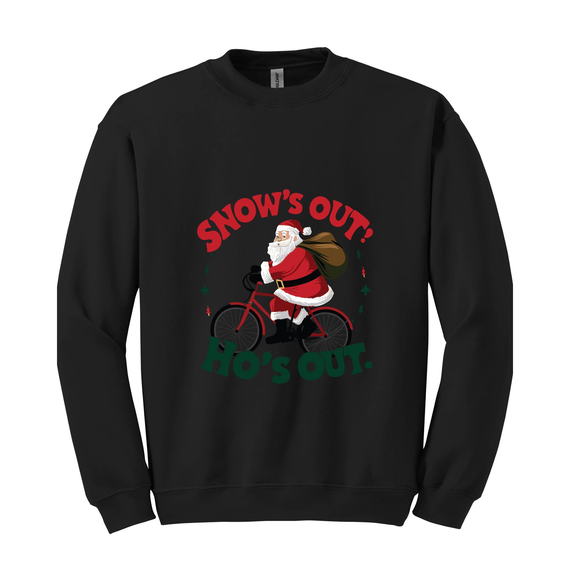 Snow's Out Funny Santa Christmas Sweatshirt, Santa Claus Sweatshirt, Christmas Hoodie, Christmas Santa Sweater, Funny Santa T-Shirts