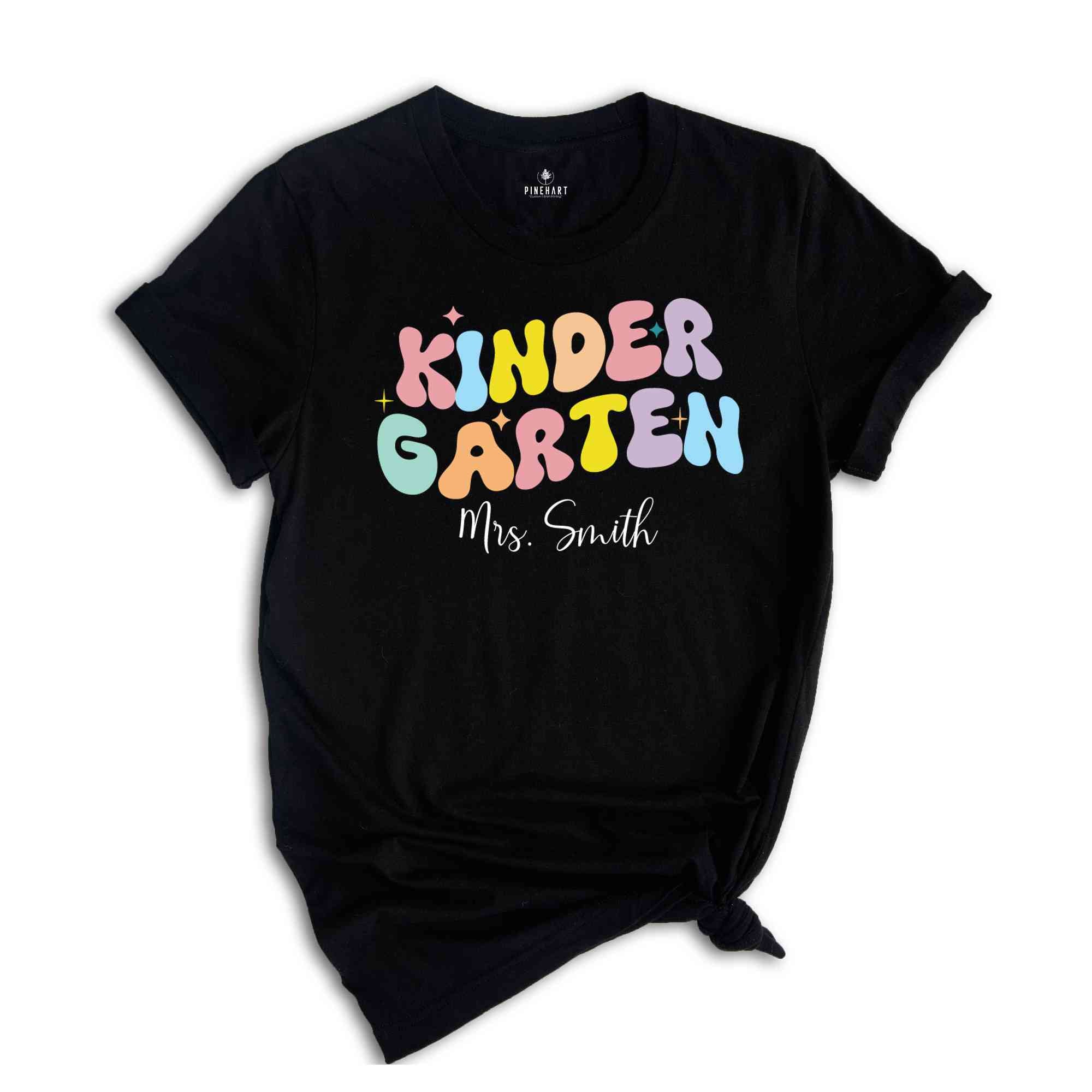 Custom Kindergarten Teacher Shirt, Personalized Kindergarten Team Shirts, Back to School Shirts, Kinder Garten Squad Tshirt