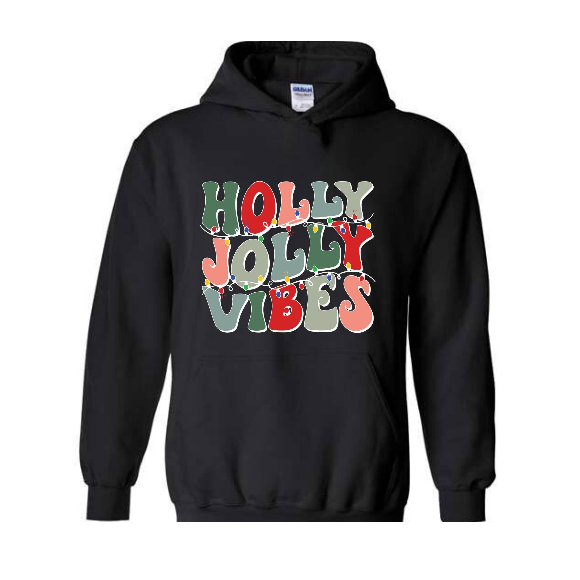 Holly Jolly Vibes Sweatshirt, Retro Christmas Sweatshirt, Christmas Vibes Sweatshirt, Groovy Christmas Sweatshirt, Christmas Vacation