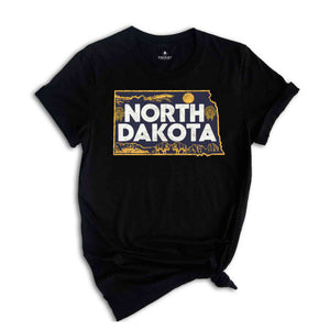 !Retro State Of North Dakota Shirt, State Of North Dakota Shirt, State Shirt, North Dakota Shirt, North Dakota Lover Shirt, Family Trip Tee