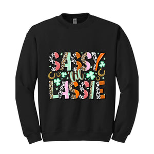 Sassy Lil Lassie Sweatshirt, St. Patrick's Day Sweatshirt, St. Patrick Hoodie, Feeling Lucky Sweatshirt, Shamrock Sweatshirt