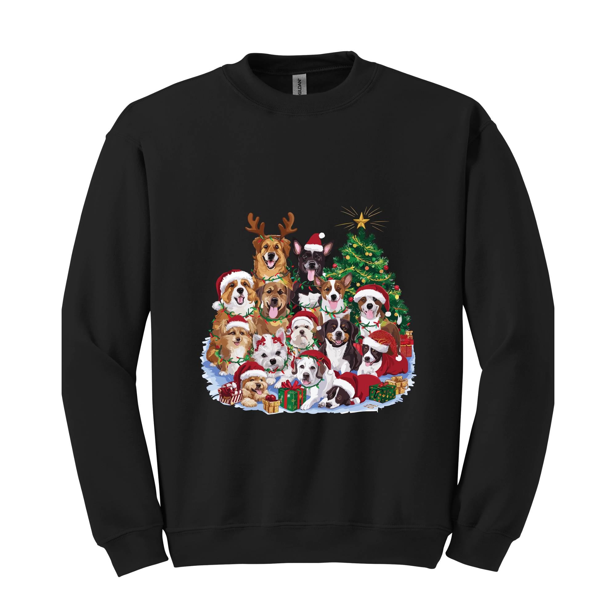 Christmas Dogs Sweatshirt, Dog Lover Sweater, Holiday Sweater, Christmas Shirt, Christmas Dog Gift, Cute Gift for Dog Lover, Dog Mom Shirt