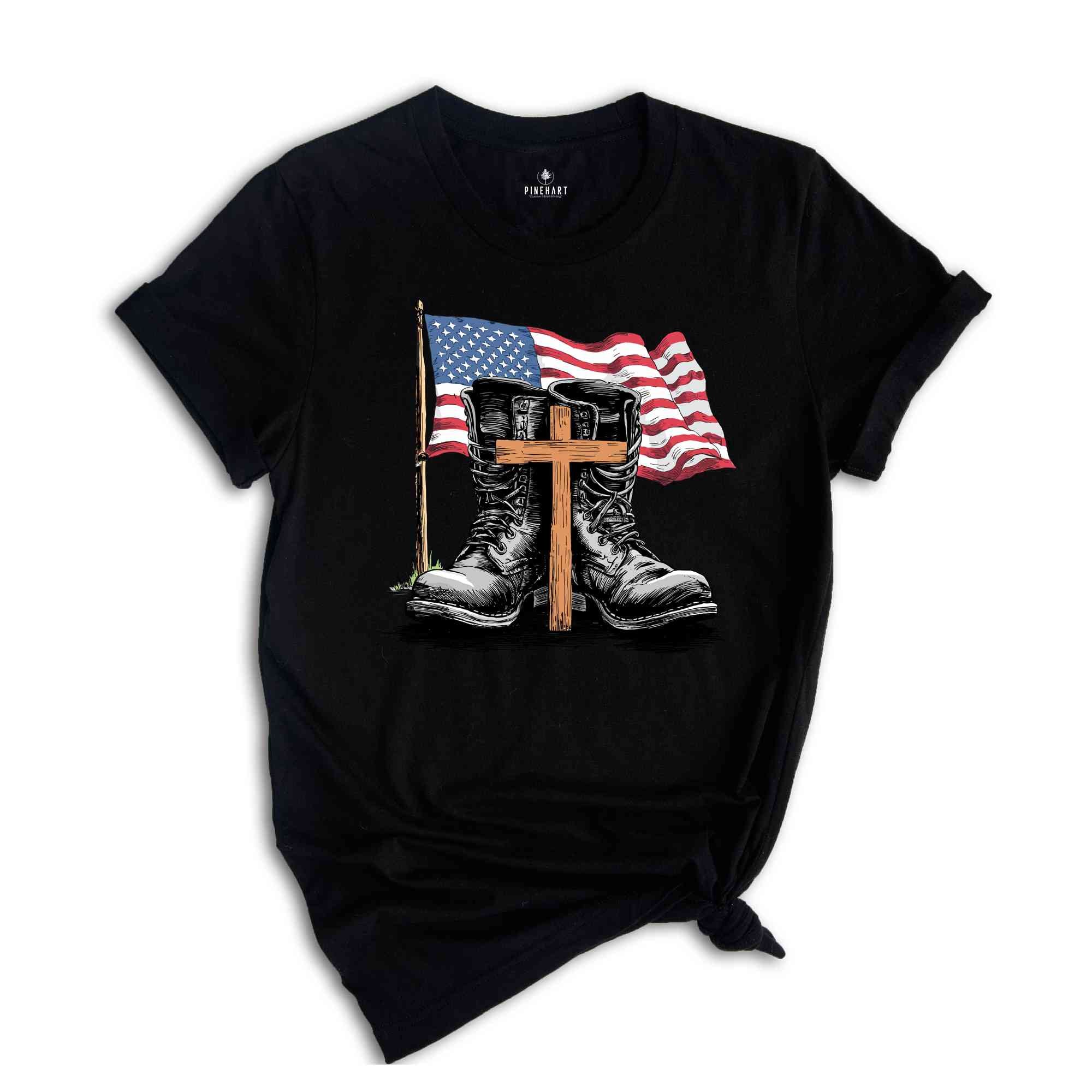 Memorial Day Shirt, American Flag Shirt, Independence Day Shirt, Patriotic Outfit, Christian Shirts, Soldier Shirt