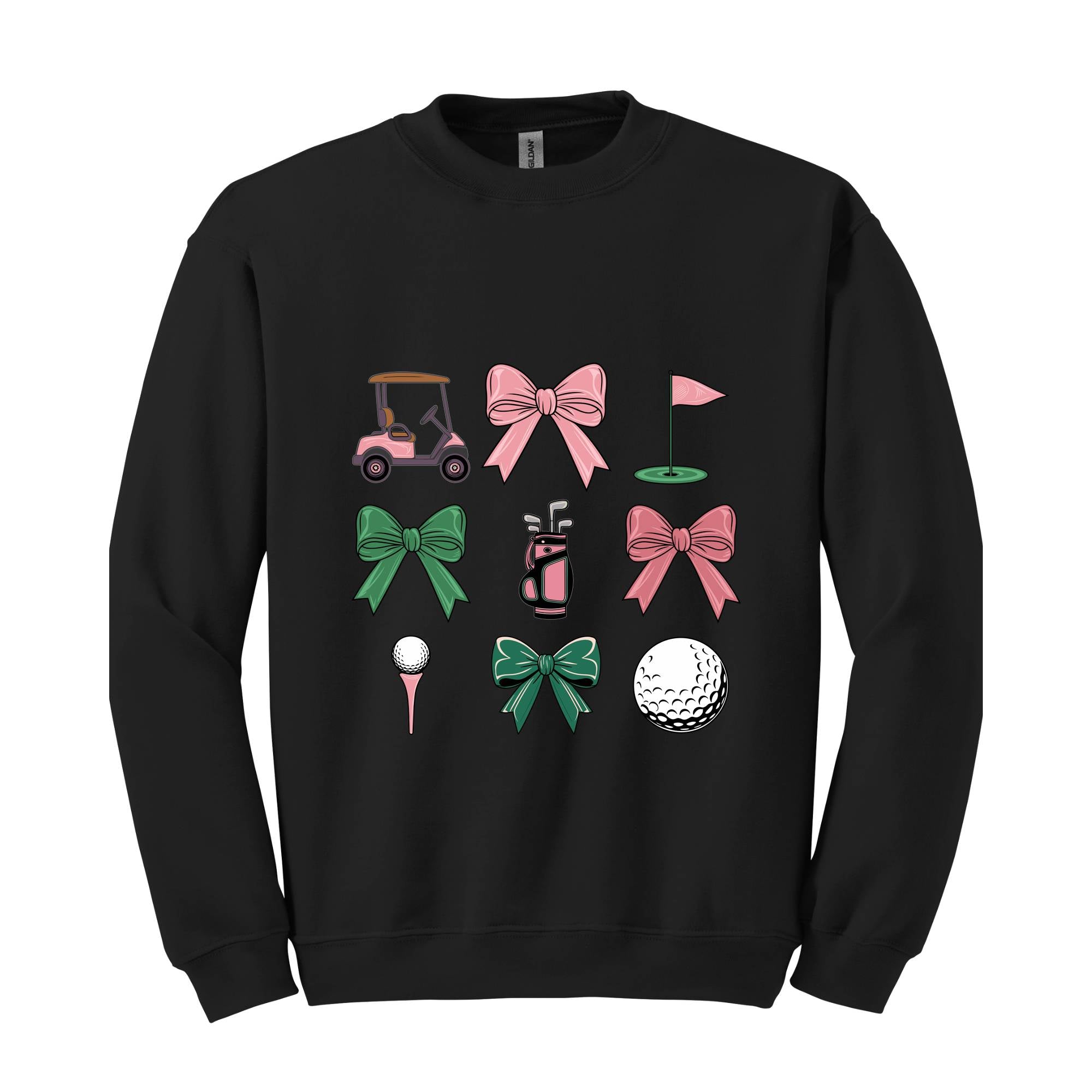 Preppy Coquette Golf Sweatshirt, Funny Golf Lover , Golf Season , Golf Tournament Tee, Social Club , Retro Golf