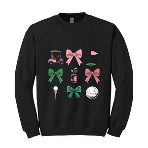 Preppy Coquette Golf Sweatshirt, Funny Golf Lover , Golf Season , Golf Tournament Tee, Social Club , Retro Golf