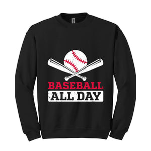 Baseball All Day Sweatshirt, Vintage Sweatshirts, Baseball Sweatshirt, Retro Baseball Sweatshirt, Retro Sweatshirts