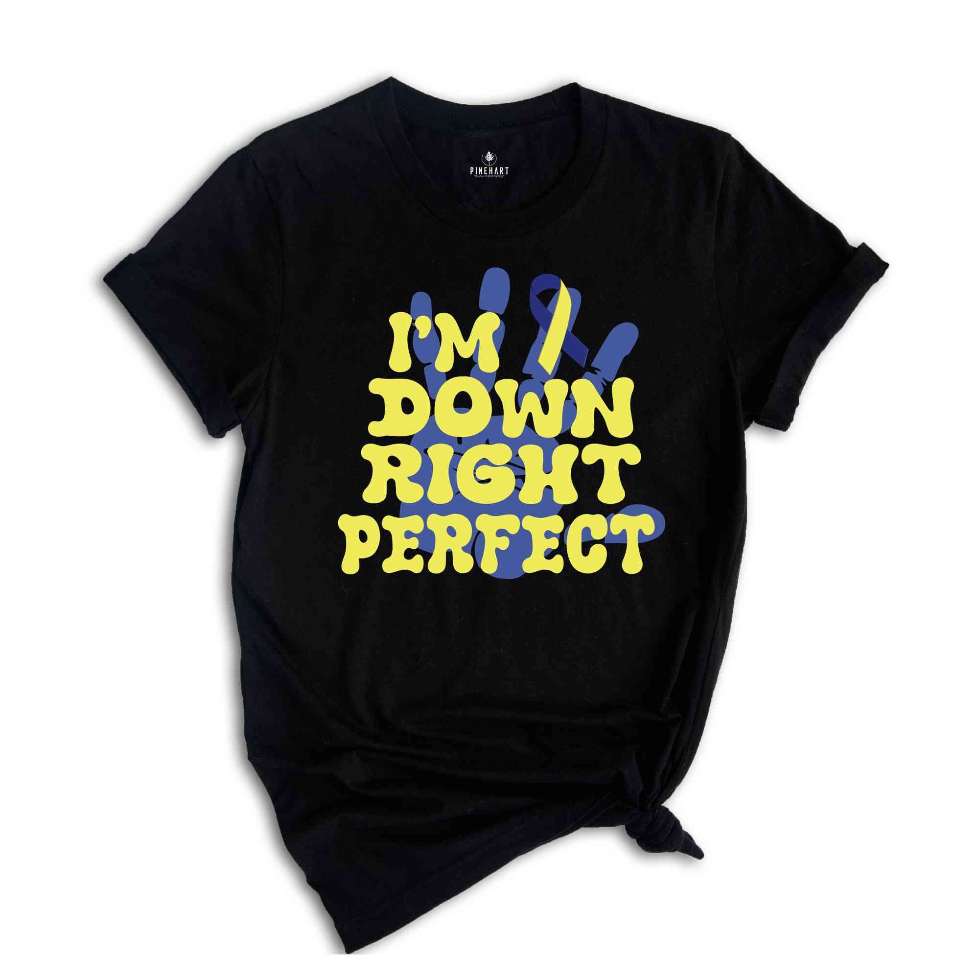 Down Right Perfect Shirt, Down Syndrome Shirt, Down Syndrome Awareness T-Shirt, Inspirational Shirt, Down Syndrome Month, Motivational Tee