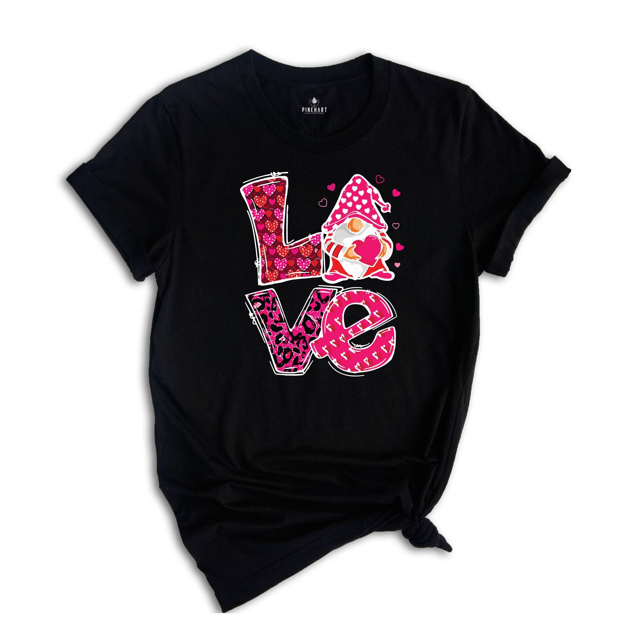 Love Shirt, Love Gnome Shirt, Valentine's Day Shirt, Heart Shirt, Love Heart Shirt, Valentines Gift, Heart Gnome Shirt, Hearts Shirt