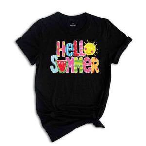 Hello Summer T-Shirt, Summer Break Shirt, Vibrant Summer Shirts, Beach Shirt, Summer Vacation Gifts, Summer Trip Matching Shirts