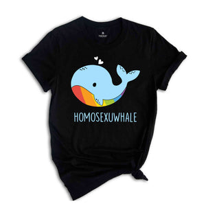 Homosexuwhale Shirt, Funny LGBT Shirt, Cute LGBT Shirt, Pride Rainbow Shirt, LGBTQ Pride Shirt, Animal Lover Shirt, Cute Whale Shirt