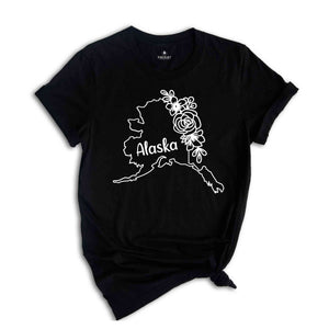 Alaska State Shirt, Mountain Shirt, Alaska Wildlife Shirt, Alaska Mountain Shirt, Alaska Bear Tee, Alaska State Gift