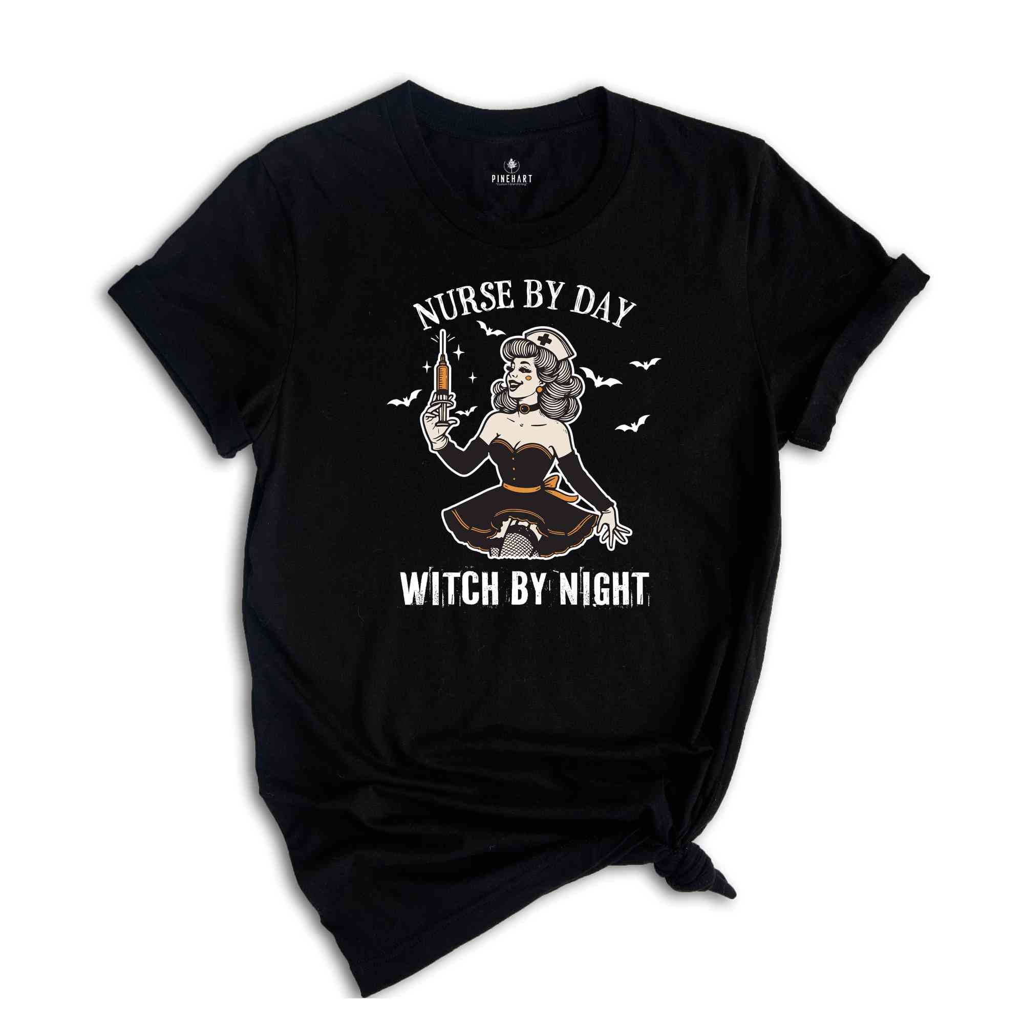 Nurse By Day Witch By Night Shirt, Retro Halloween Shirt, Halloween Shirts, Spooky Shirt, Spooky Season Shirt, Witch Shirt