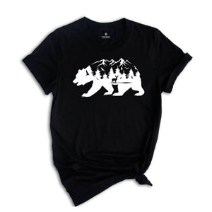 Mountain Bear Shirt, Bear T Shirt, Camping T Shirt, Wilderness Travel Tee, Wanderlust, Mountain Camp Shirt