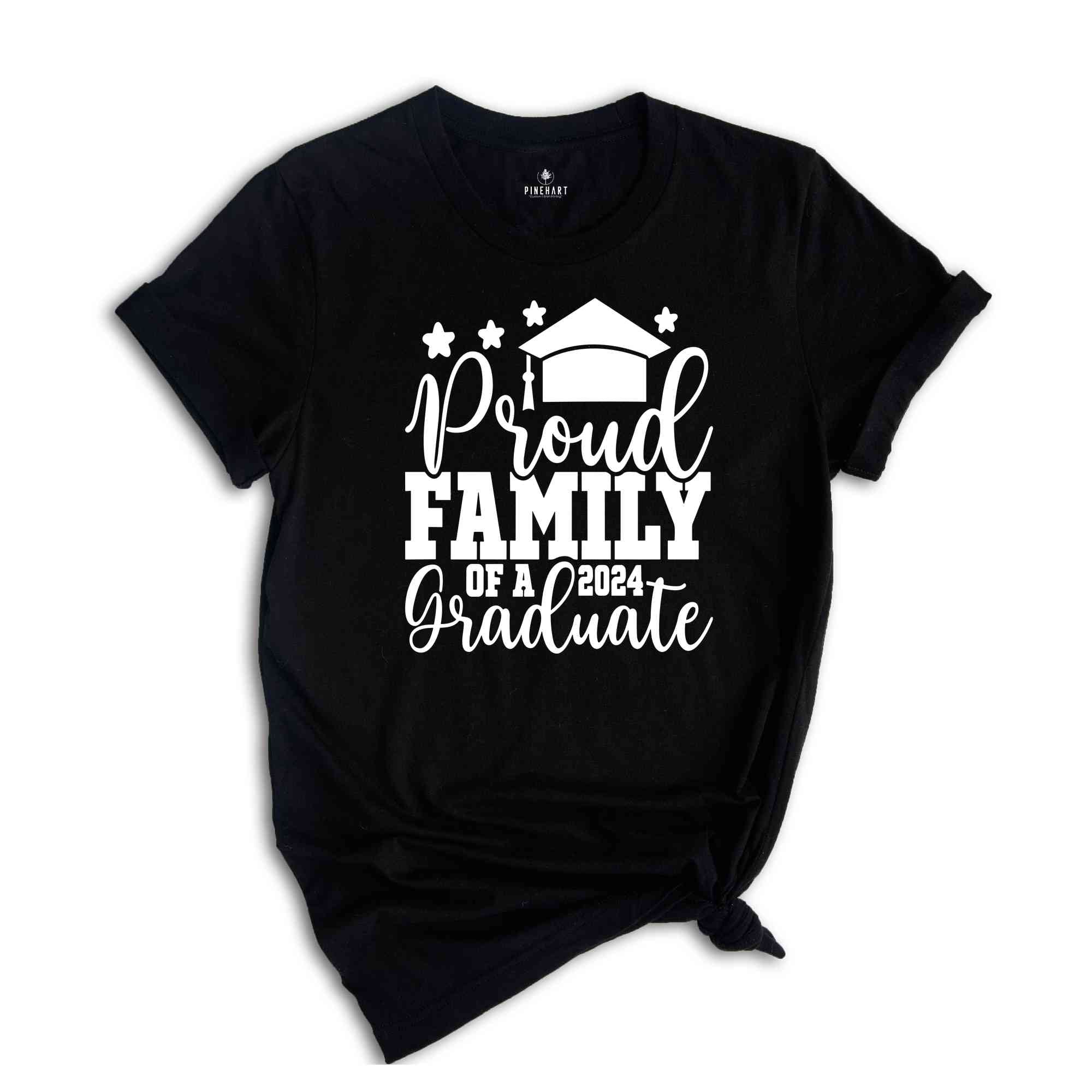 Proud Family Of A 2024 Graduate T-Shirt, Graduate Shirt, Graduation Party T-Shirt, Graduation Gifts, Class Of 2024 Shirt