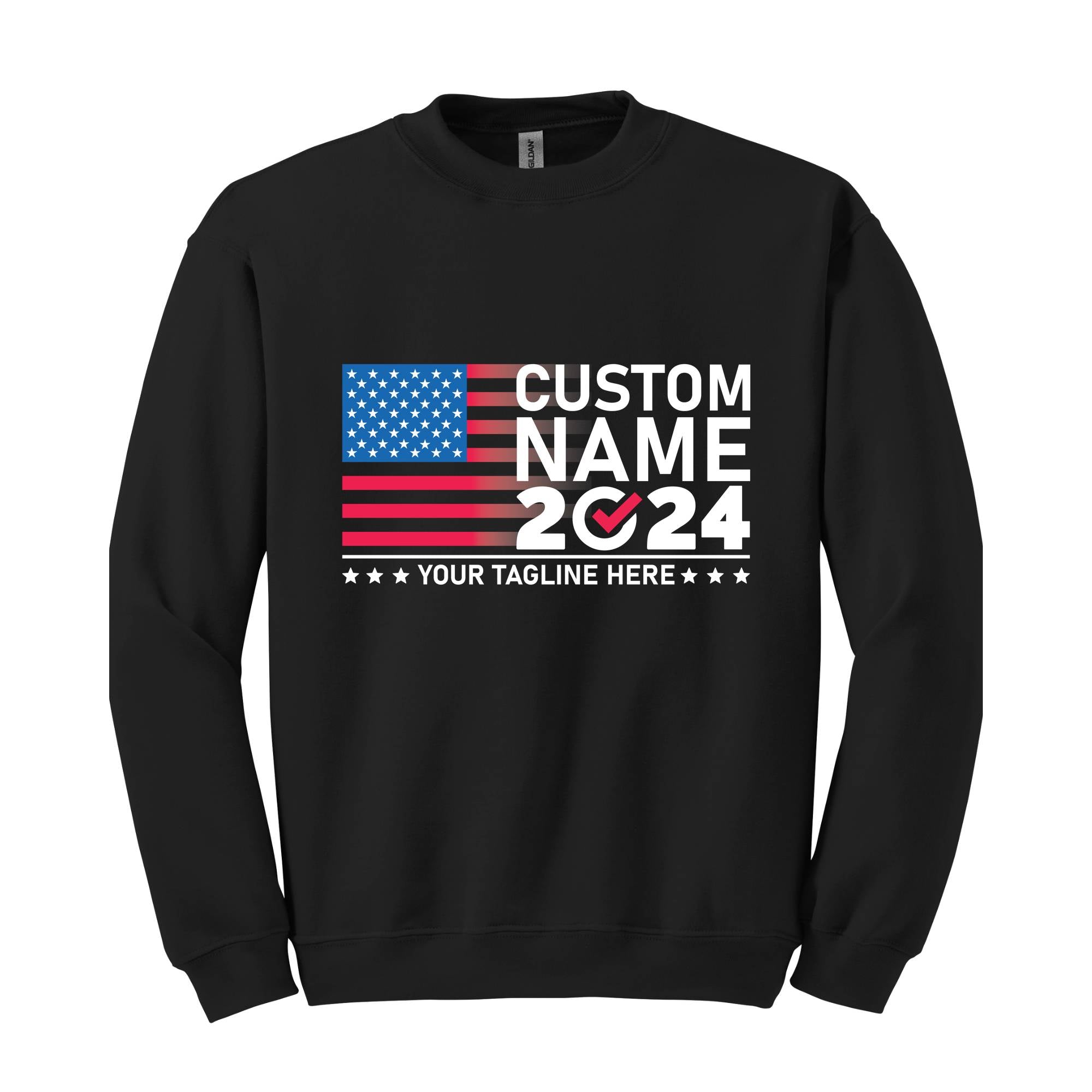 2024 Custom Election Sweatshirt, Election Sweatshirt Customized, Custom Name 2024 Election Sweatshirt, 2024 Election Gift