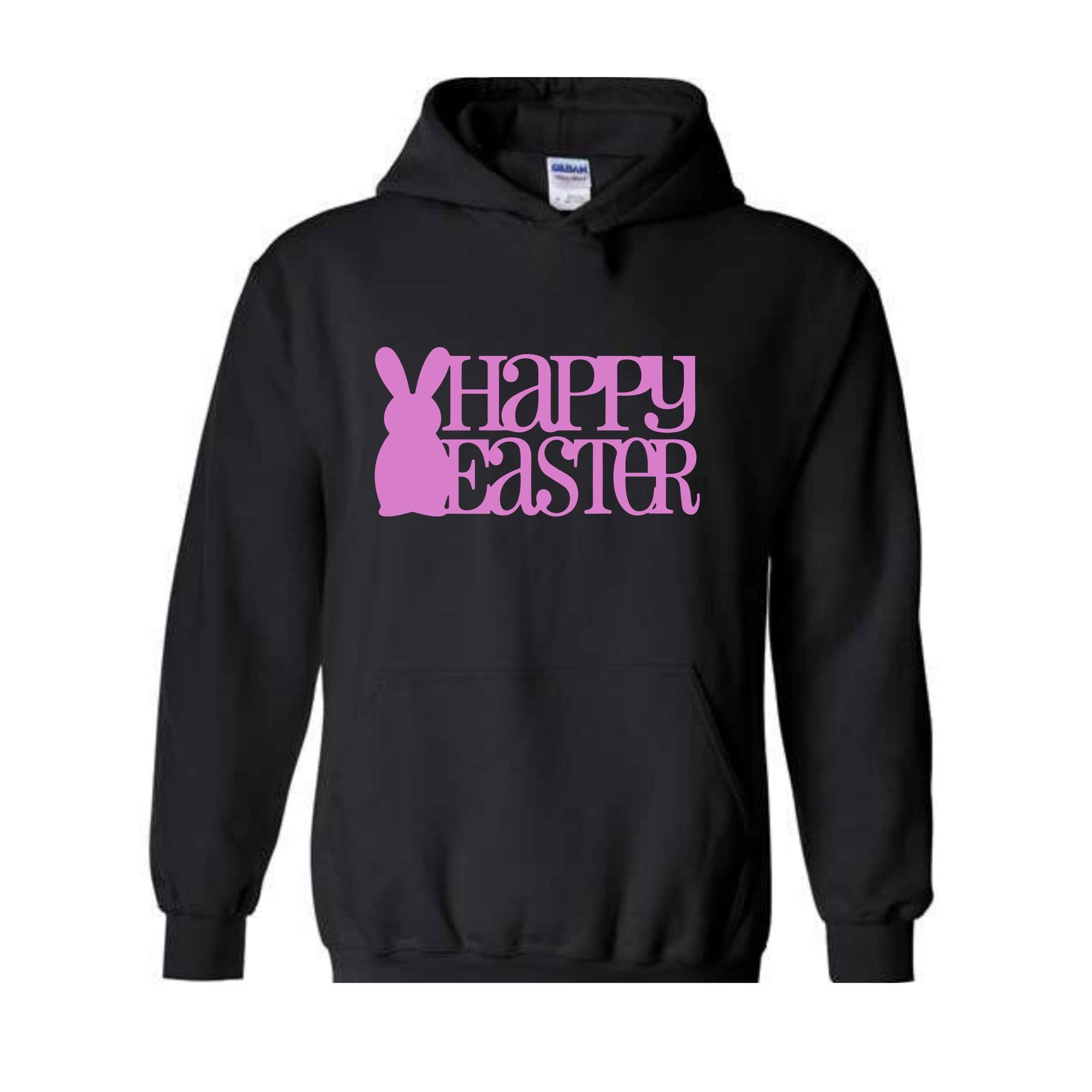 Happy Easter Hoodie, Rabbit Hoodie, Easter Sweater, Spring Hoodie, Easter Gift, Happy Rabbit Hoodie